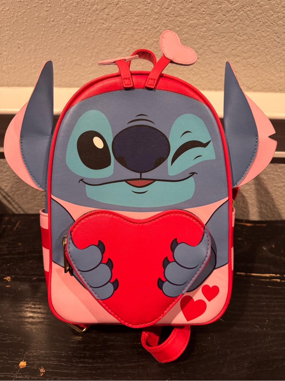 Loungefly Disney Lilo & Stitch Heart Mini Backpack Blue Pink Red Valentine’s